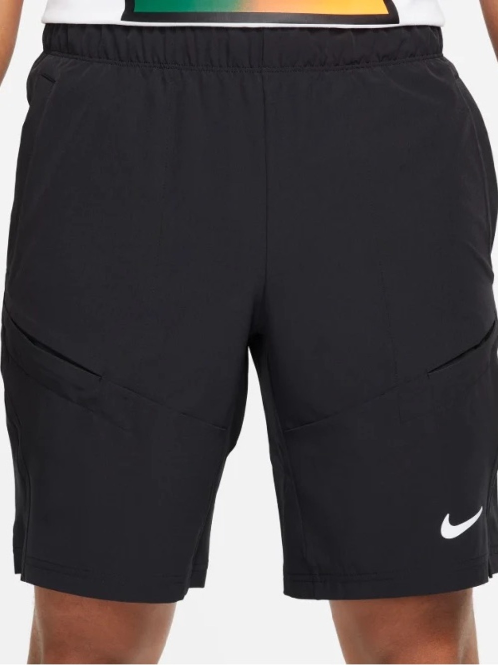 Nike Black Men’s Athletic Shorts with White Swoosh